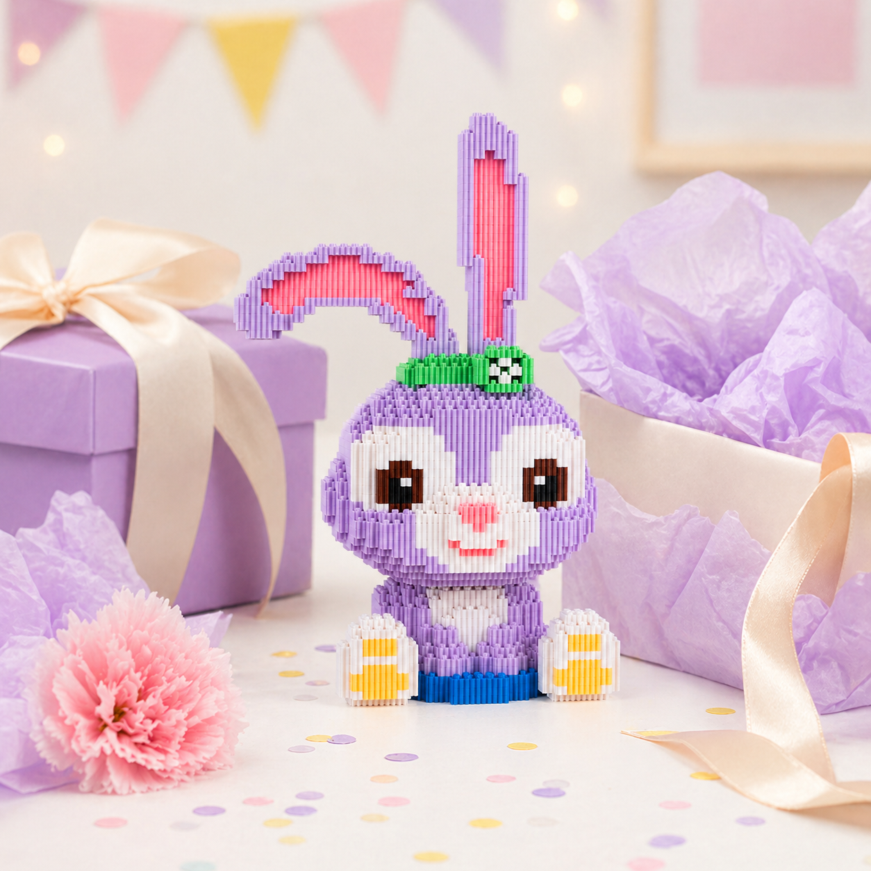 Purple Rabbit 3D Building Block Set