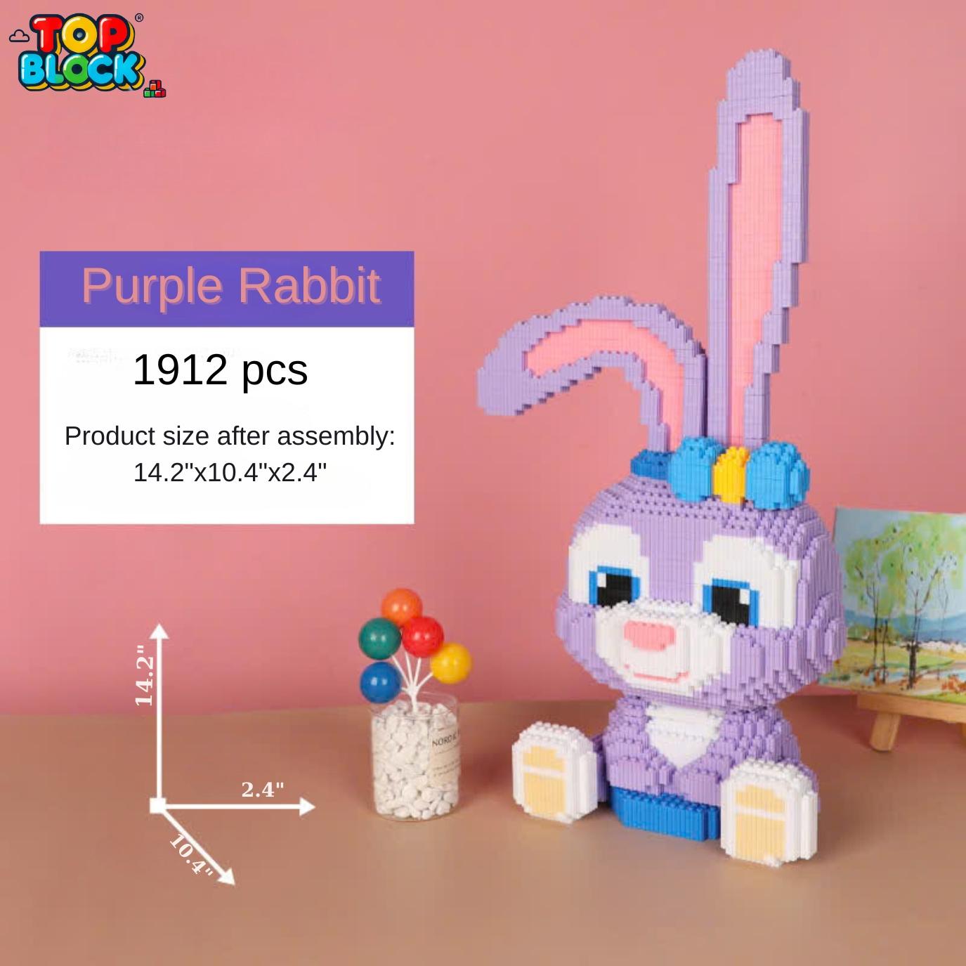 Purple Rabbit 3D Building Block Set