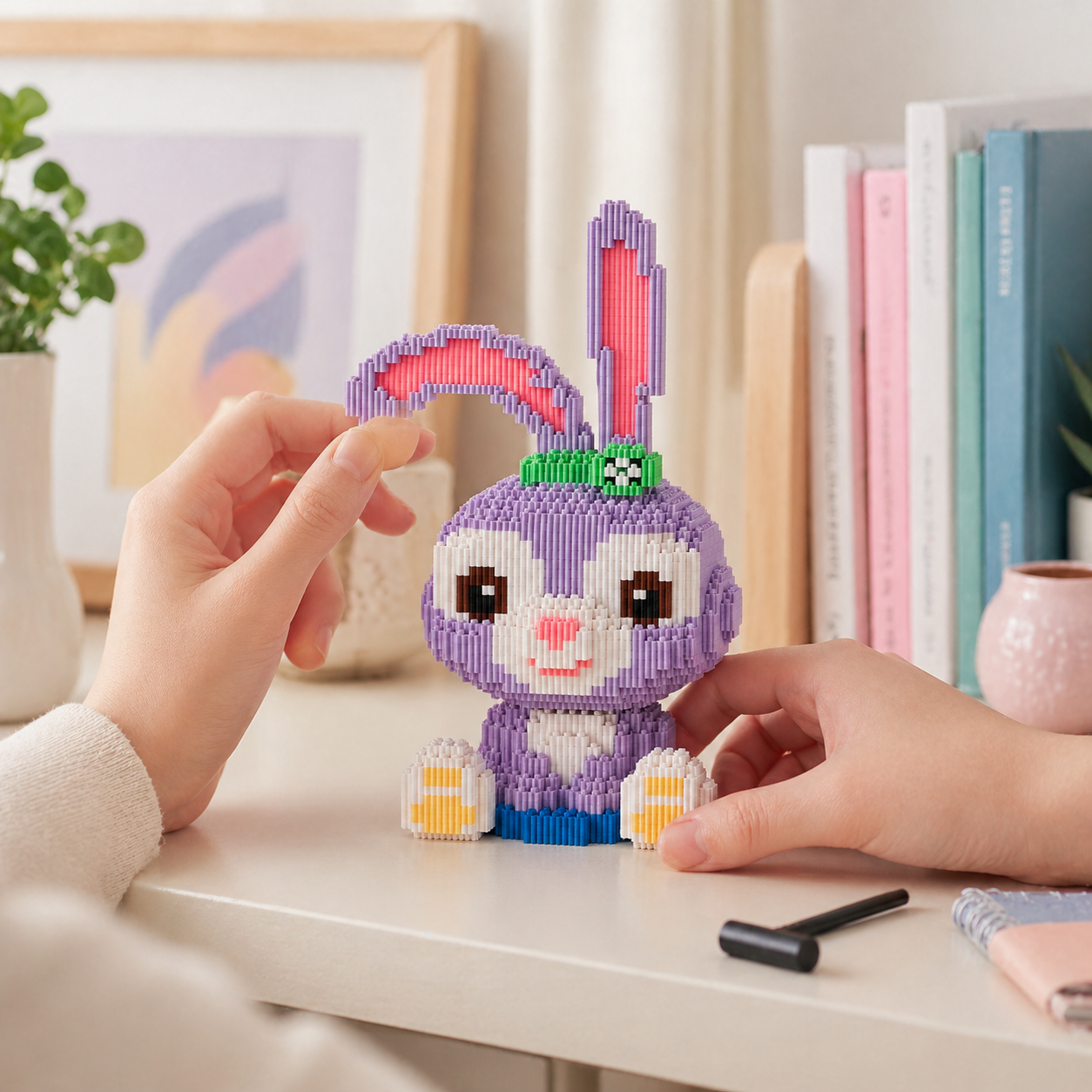 Purple Rabbit 3D Building Block Set