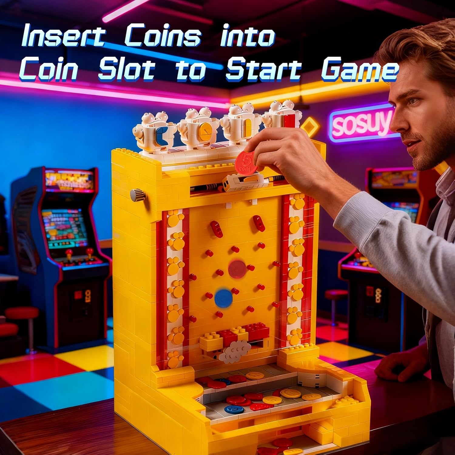 Coin Drop Arcade Game Toy Machine