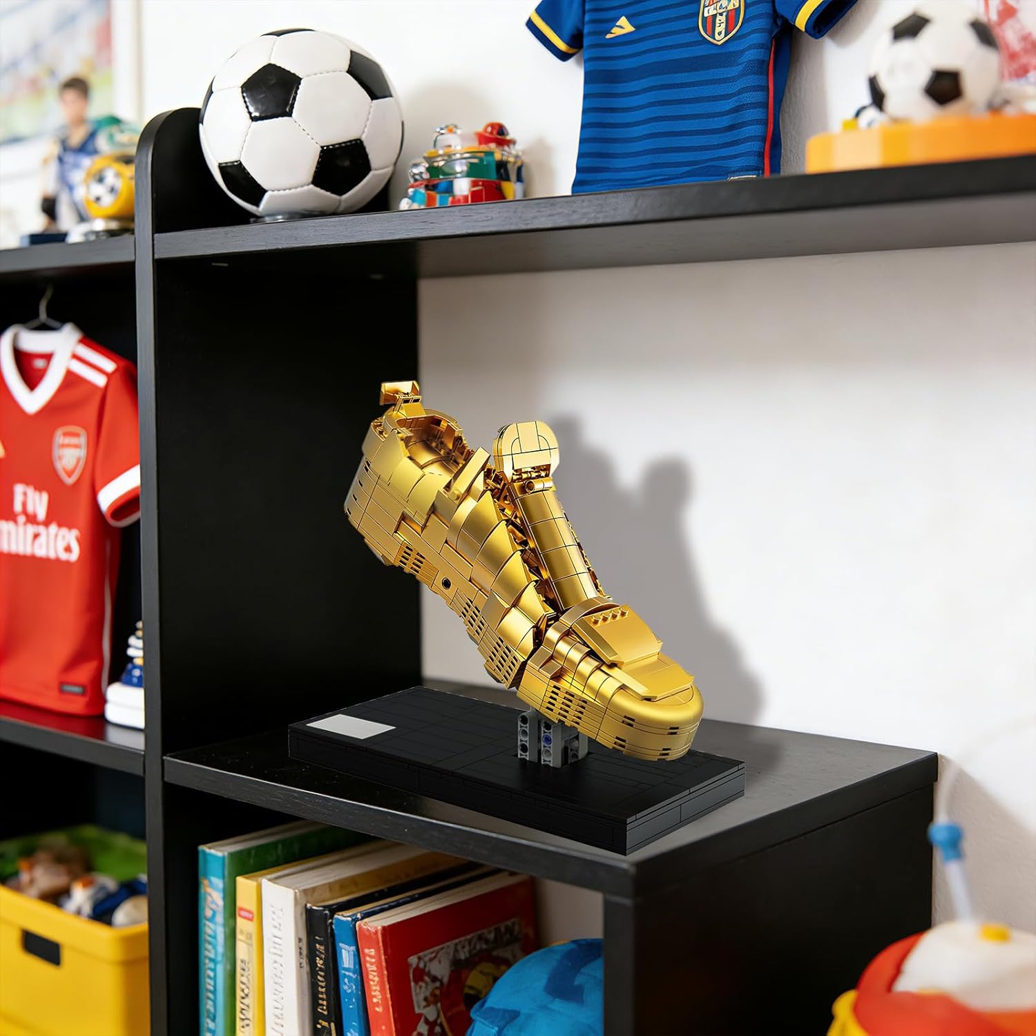 Gold Soccer Boot Block Model Kit