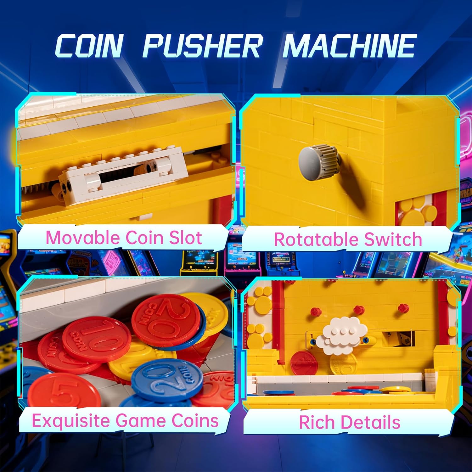 Coin Drop Arcade Game Toy Machine