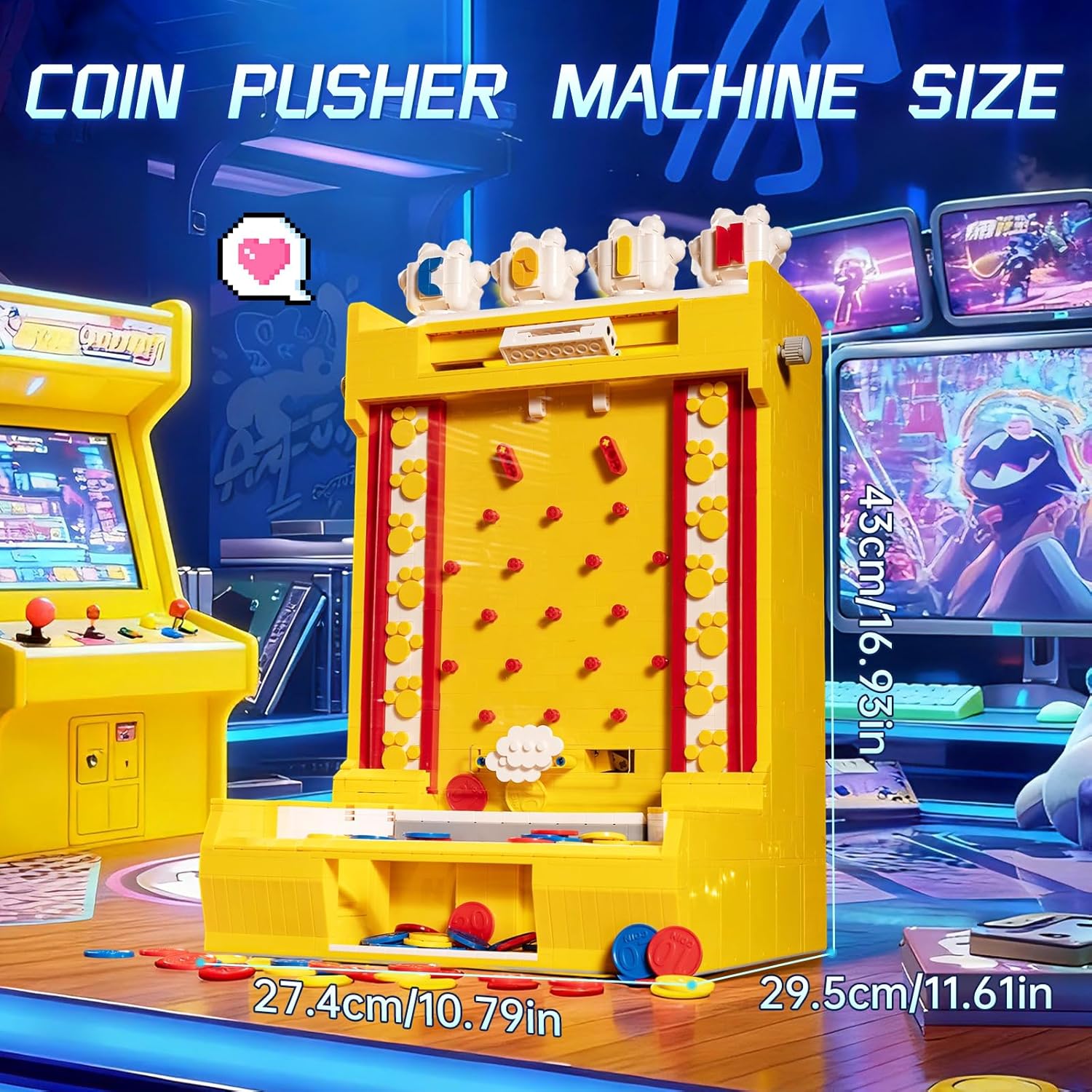 Coin Drop Arcade Game Toy Machine