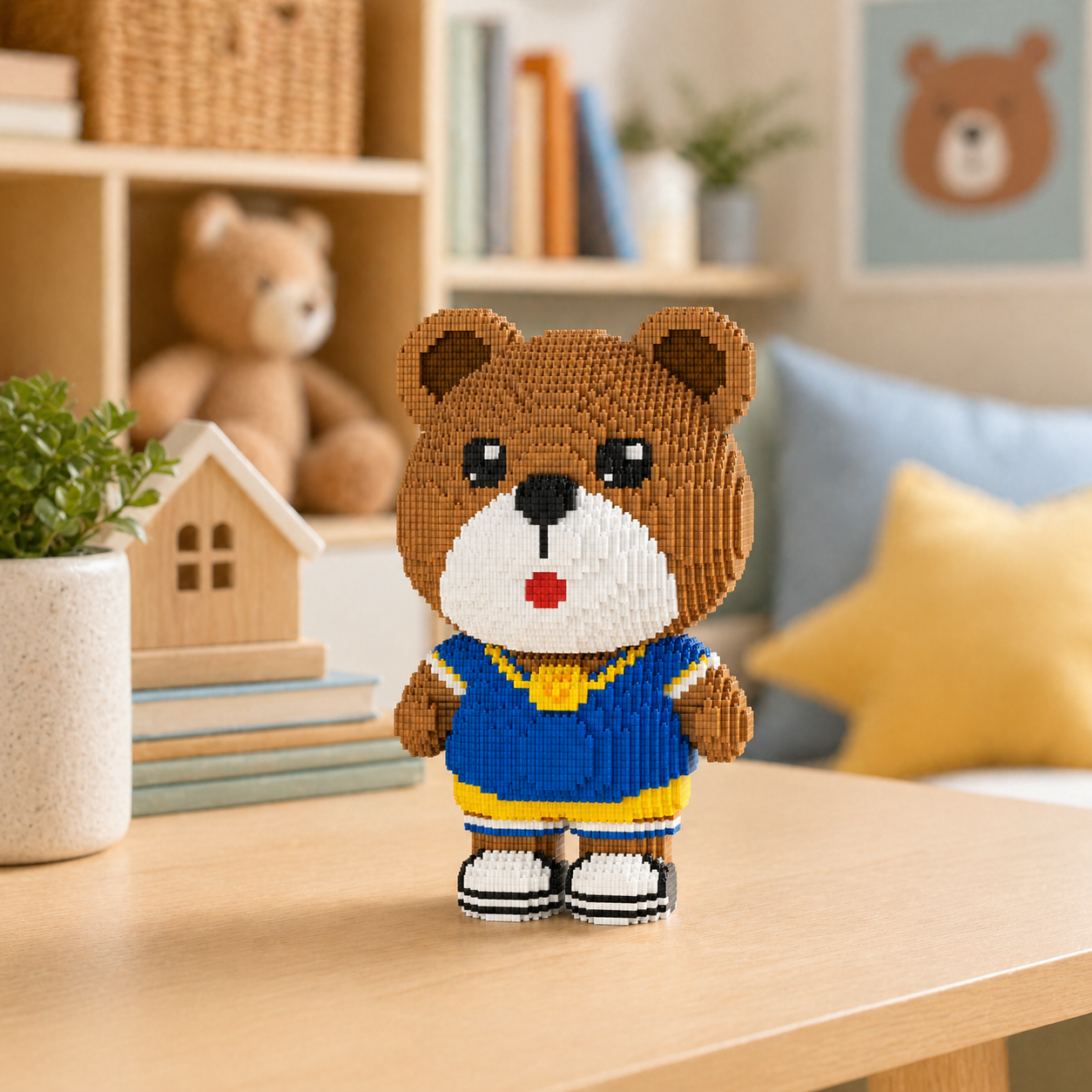 Brown Bear 3D Building Blocks Set