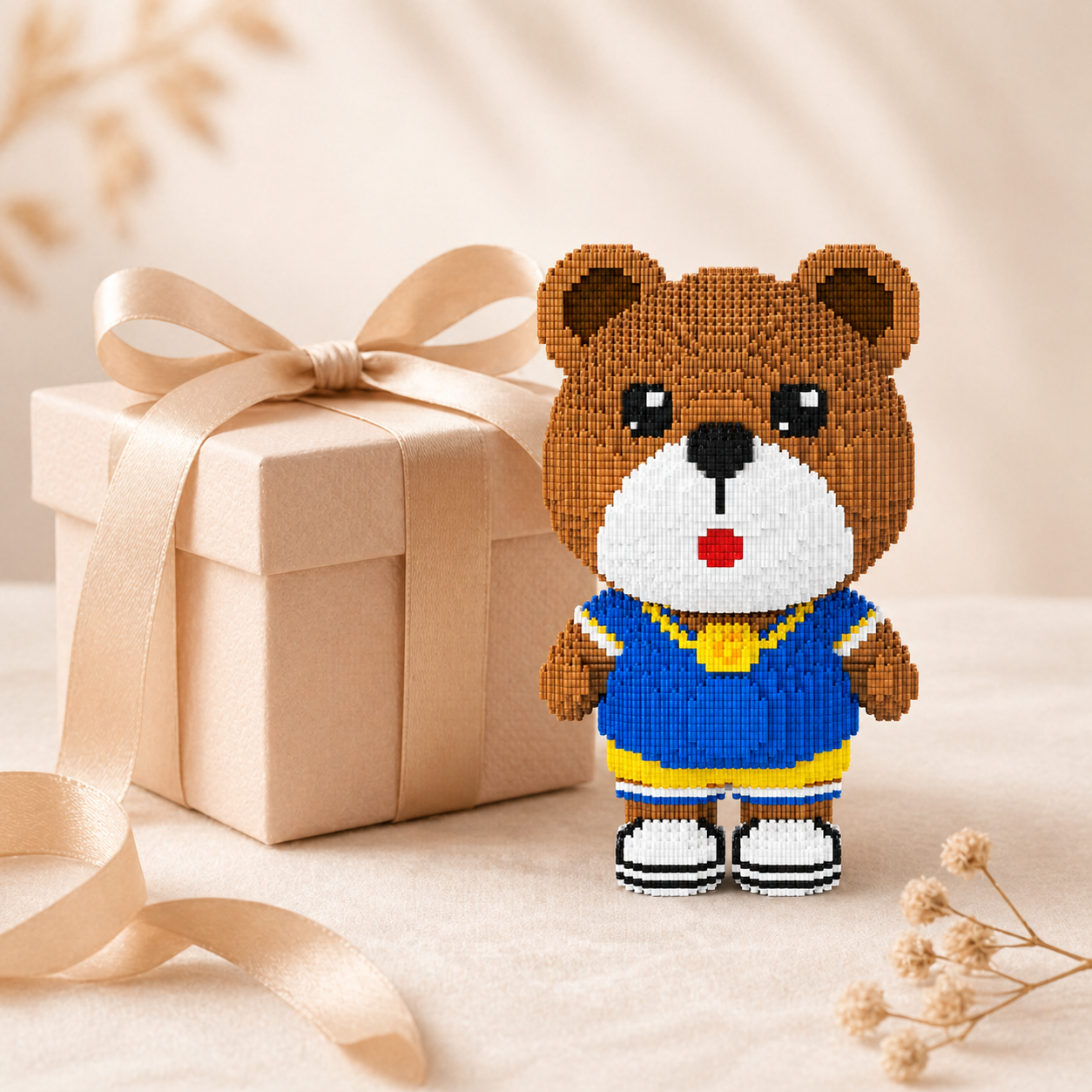 Brown Bear 3D Building Blocks Set