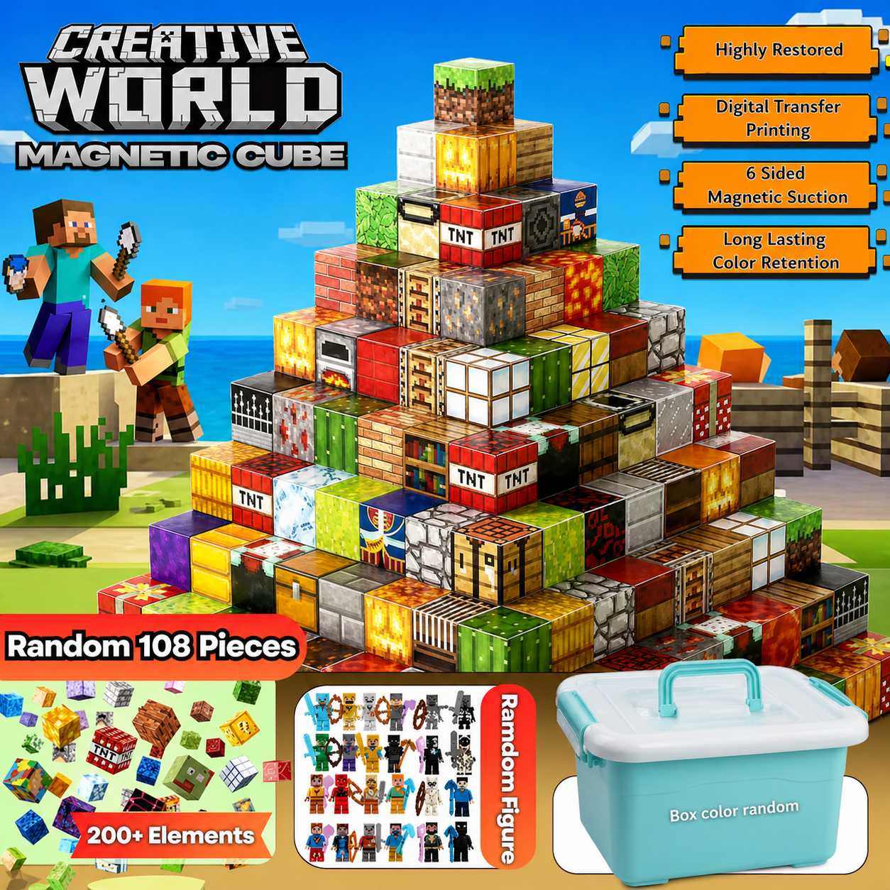 Magnetic Building Blocks Set for Kids