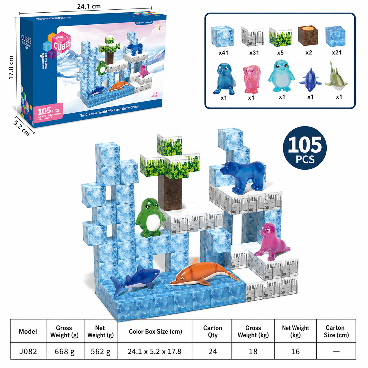 Magnetic Building Blocks STEM Toy Set