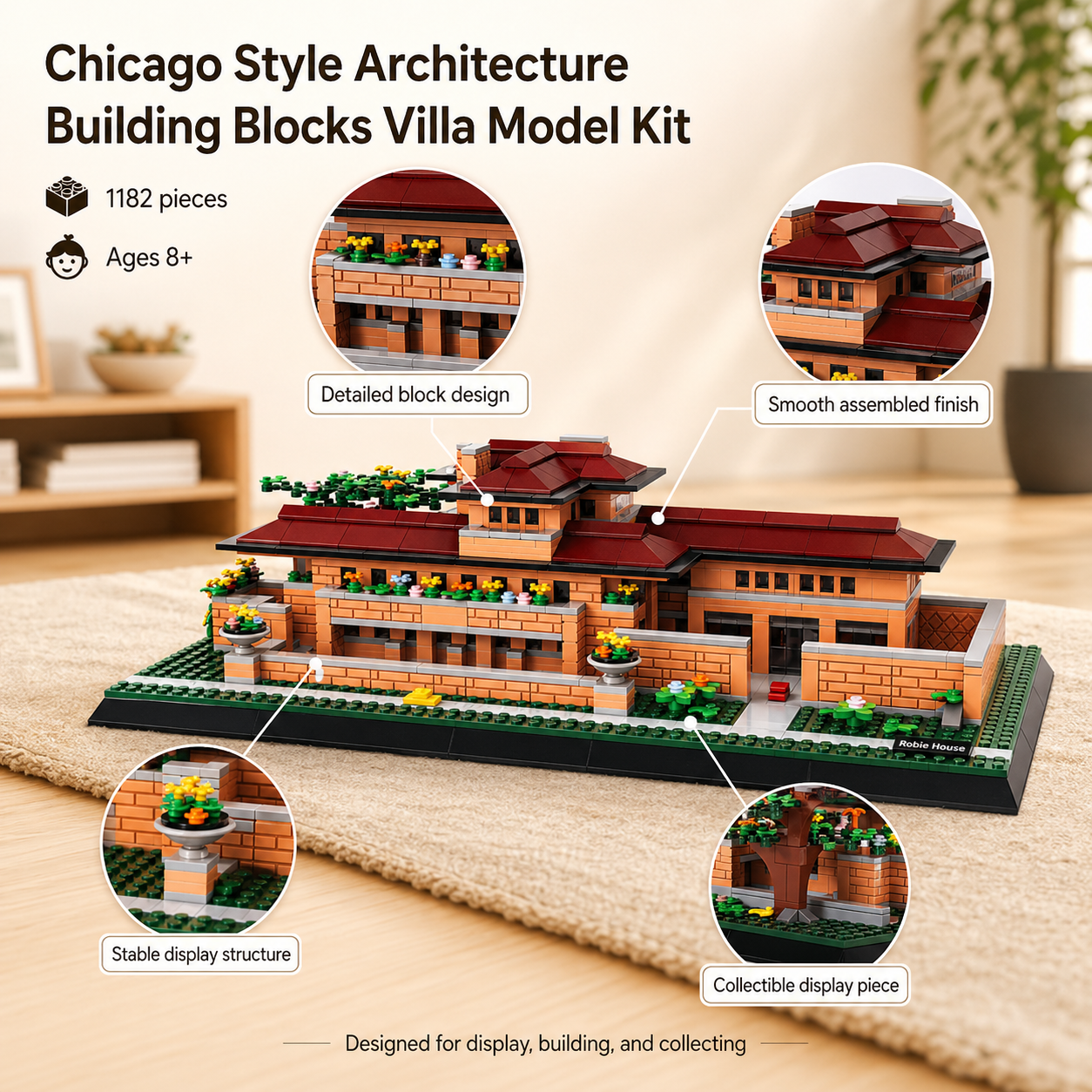 Chicago Style Architecture Building Blocks