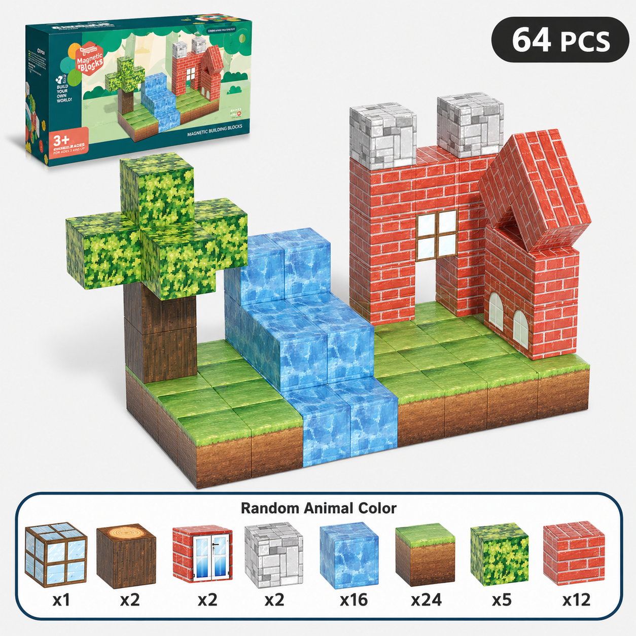 agnetic 3D Building Blocks Set