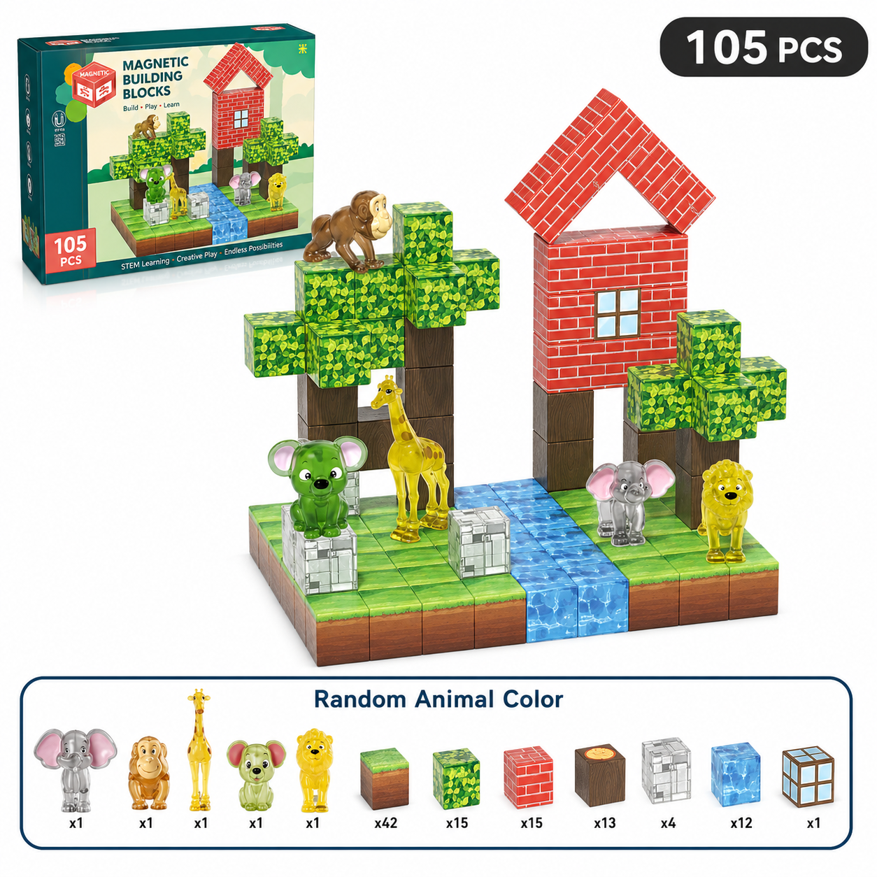 agnetic 3D Building Blocks Set