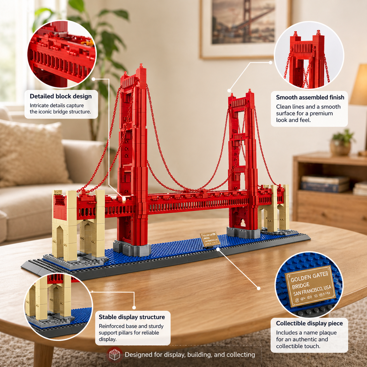 Golden Gate Bridge Building Block Set