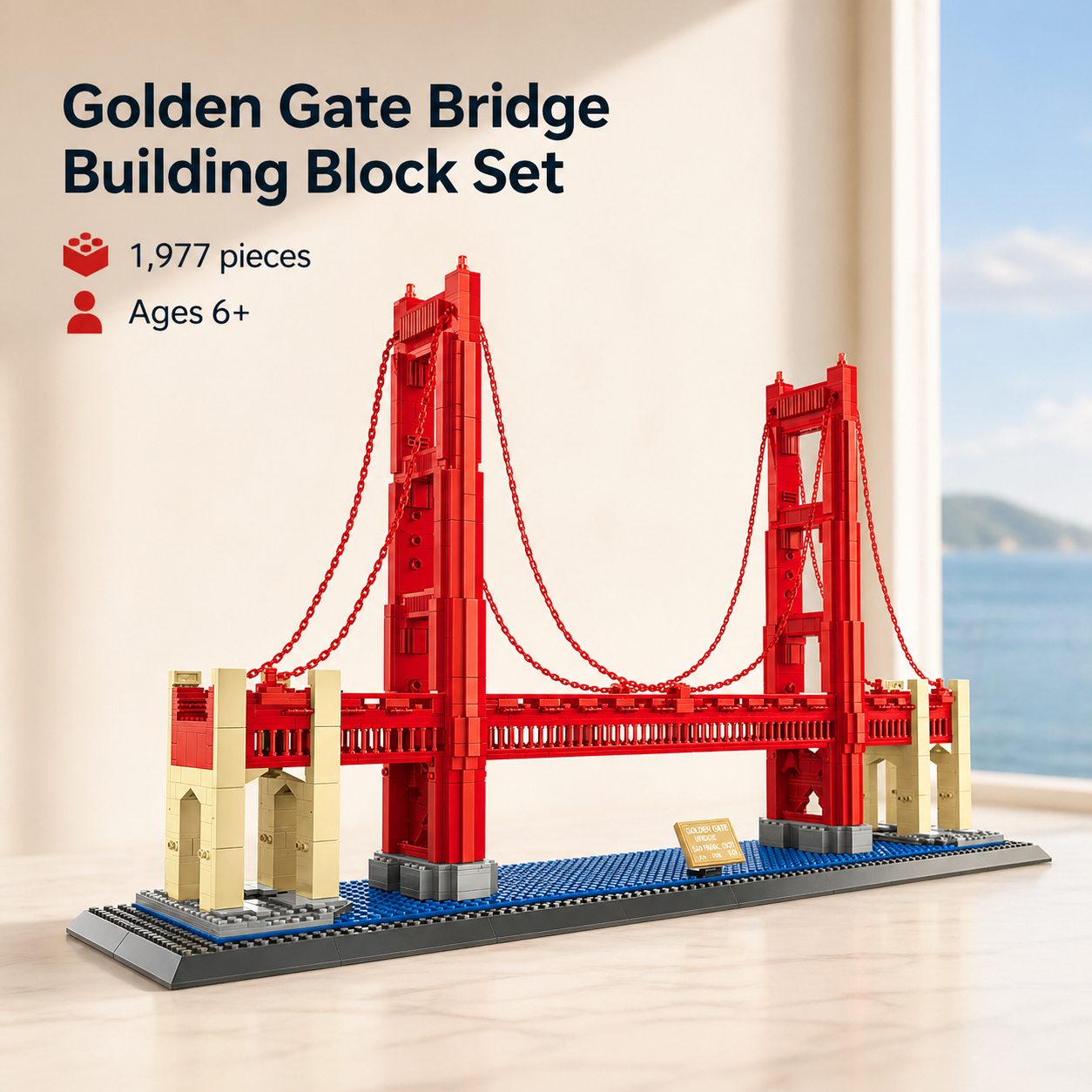Golden Gate Bridge Building Block Set