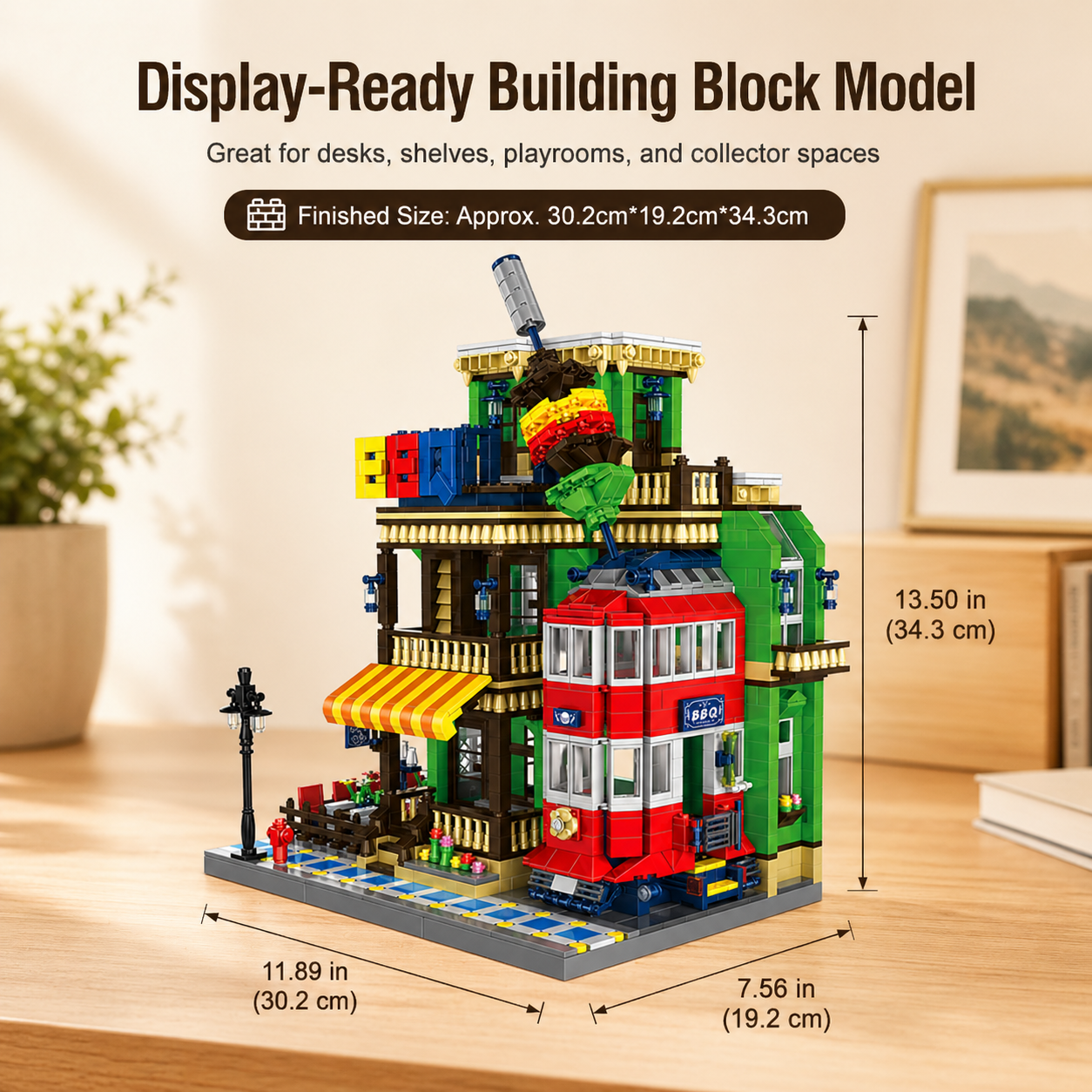 BBQ Restaurant Building Block Set Mini Model