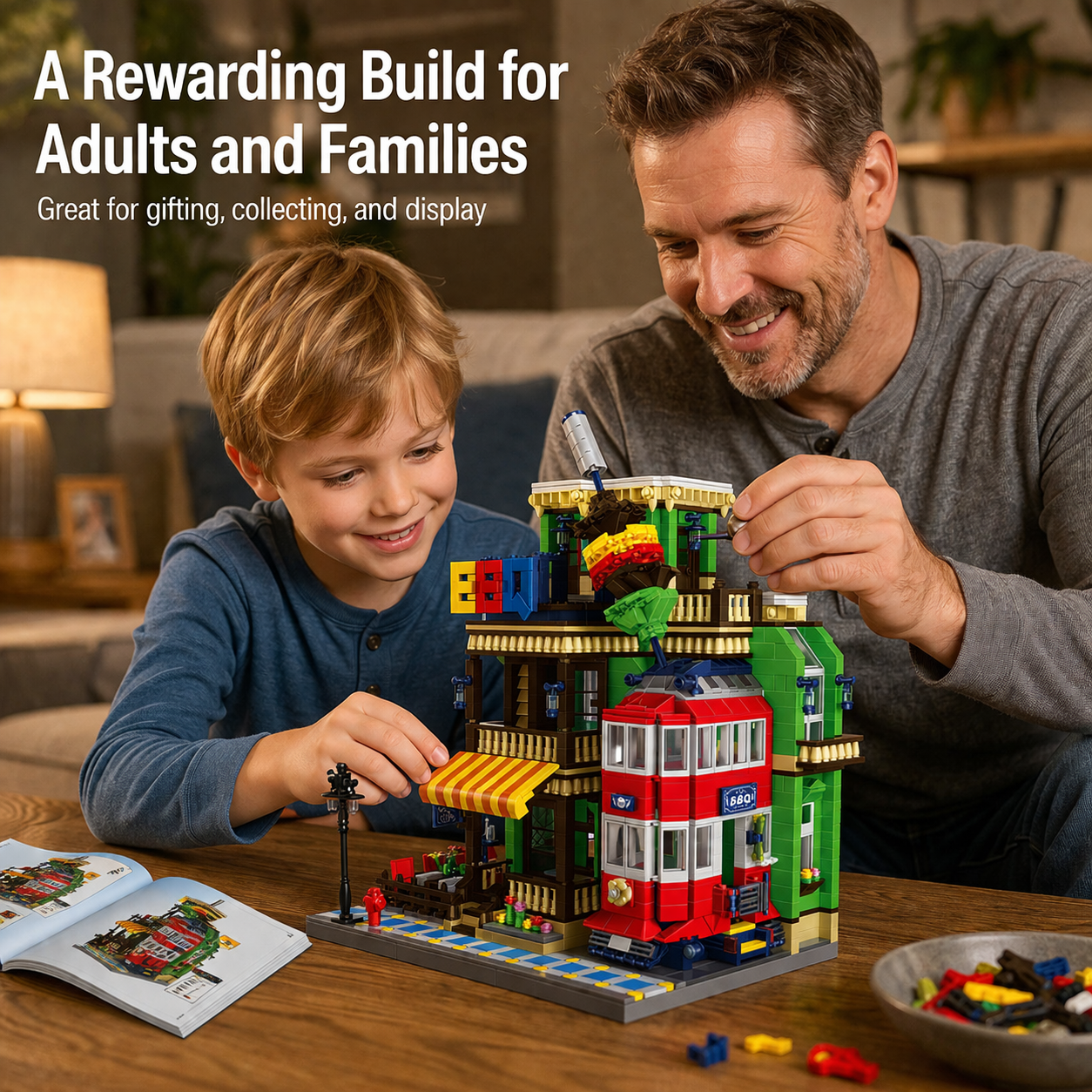BBQ Restaurant Building Block Set Mini Model