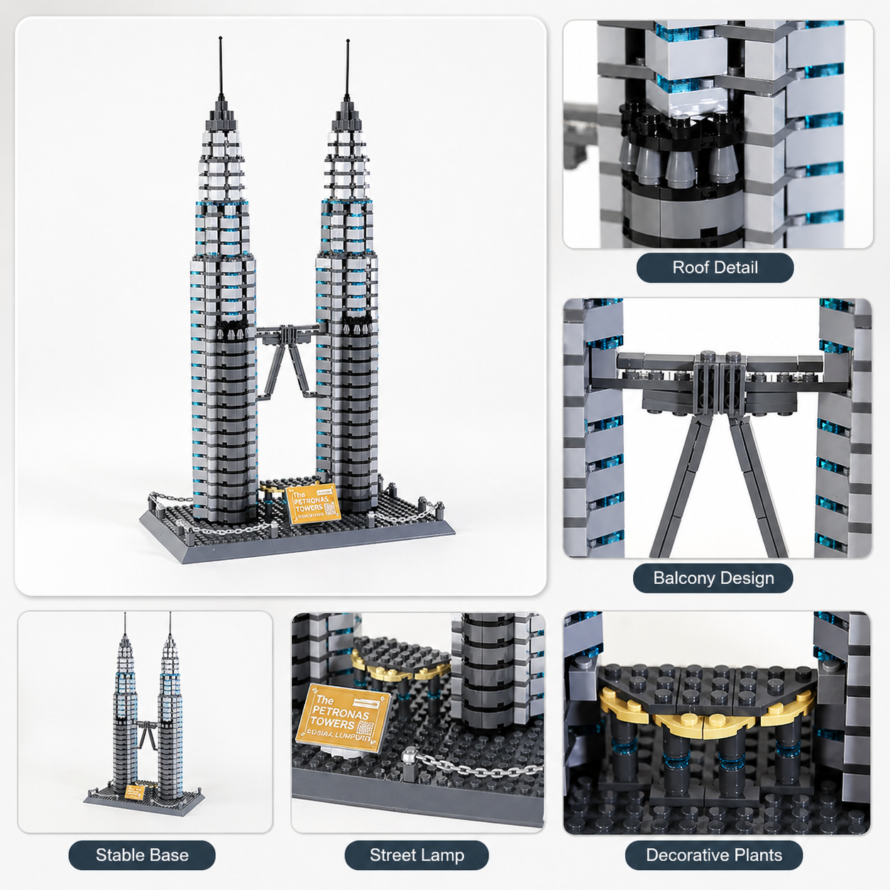 Petronas Towers Building Blocks Model Set