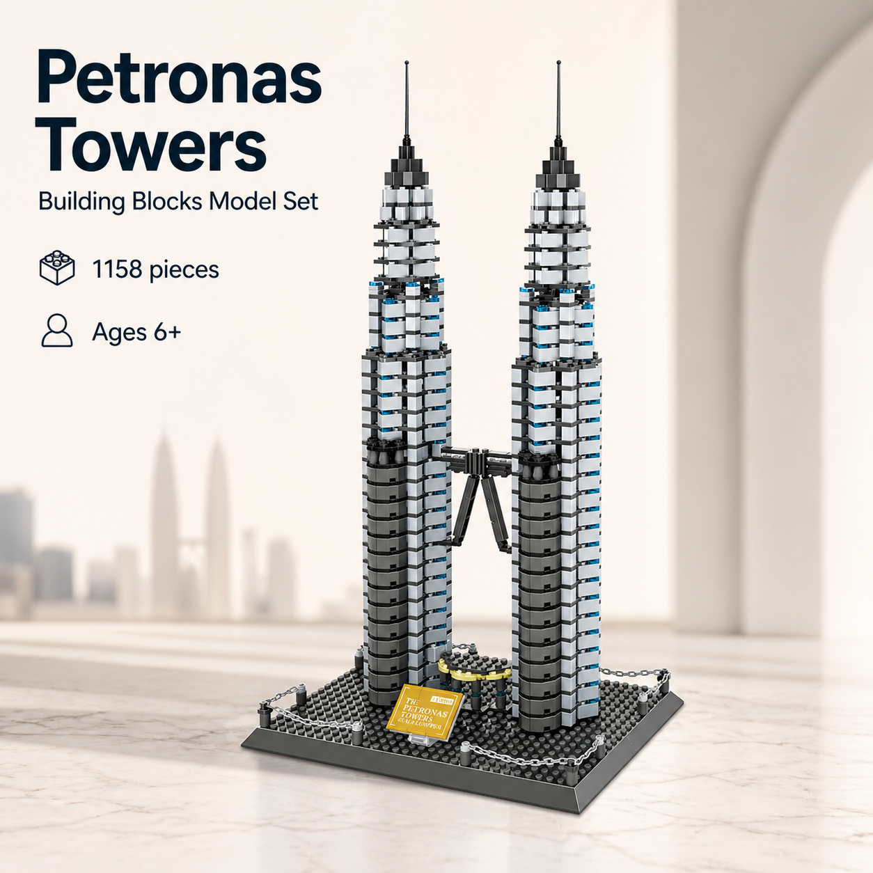 Petronas Towers Building Blocks Model Set