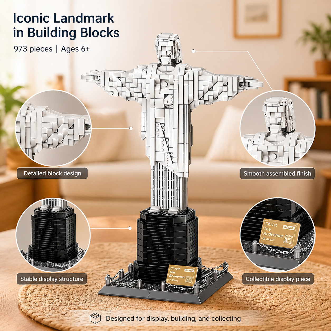 Rio de Janeiro Statue Building Block Set