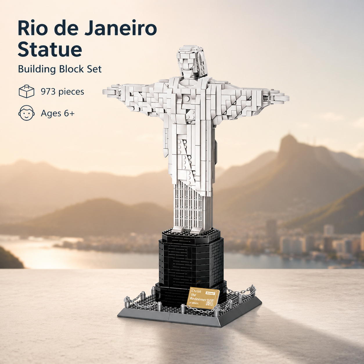 Rio de Janeiro Statue Building Block Set