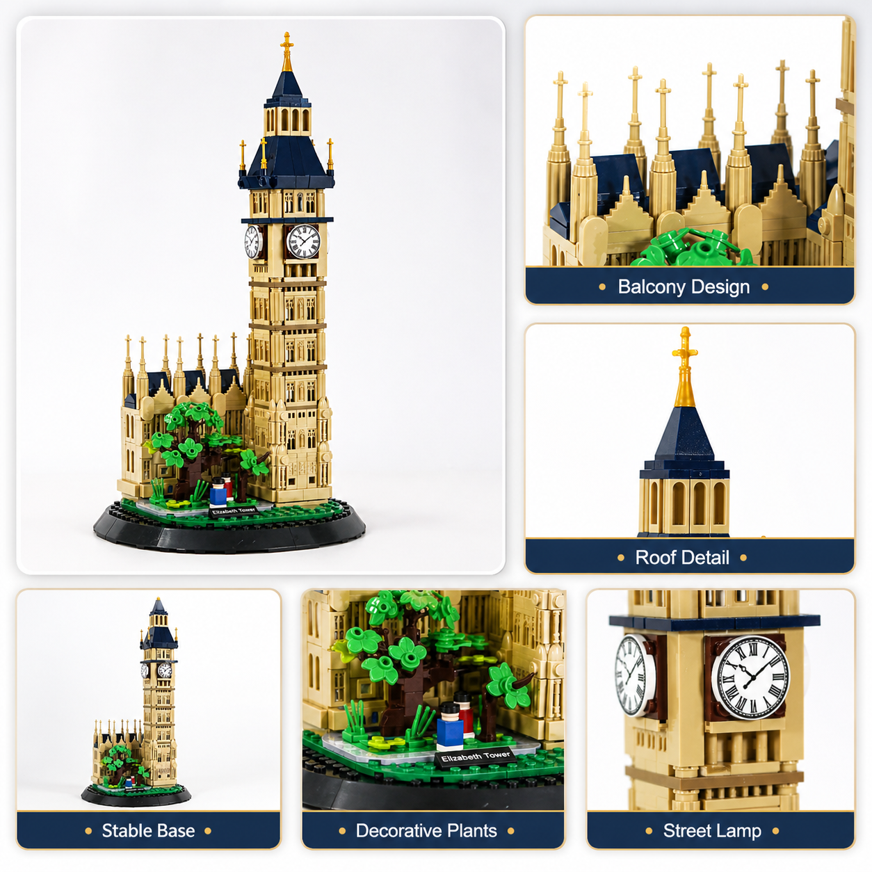 Elizabeth Tower Building Blocks Model Set