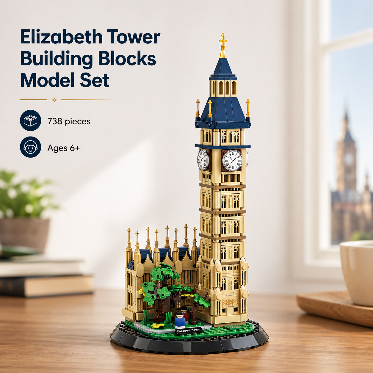 Elizabeth Tower Building Blocks Model Set