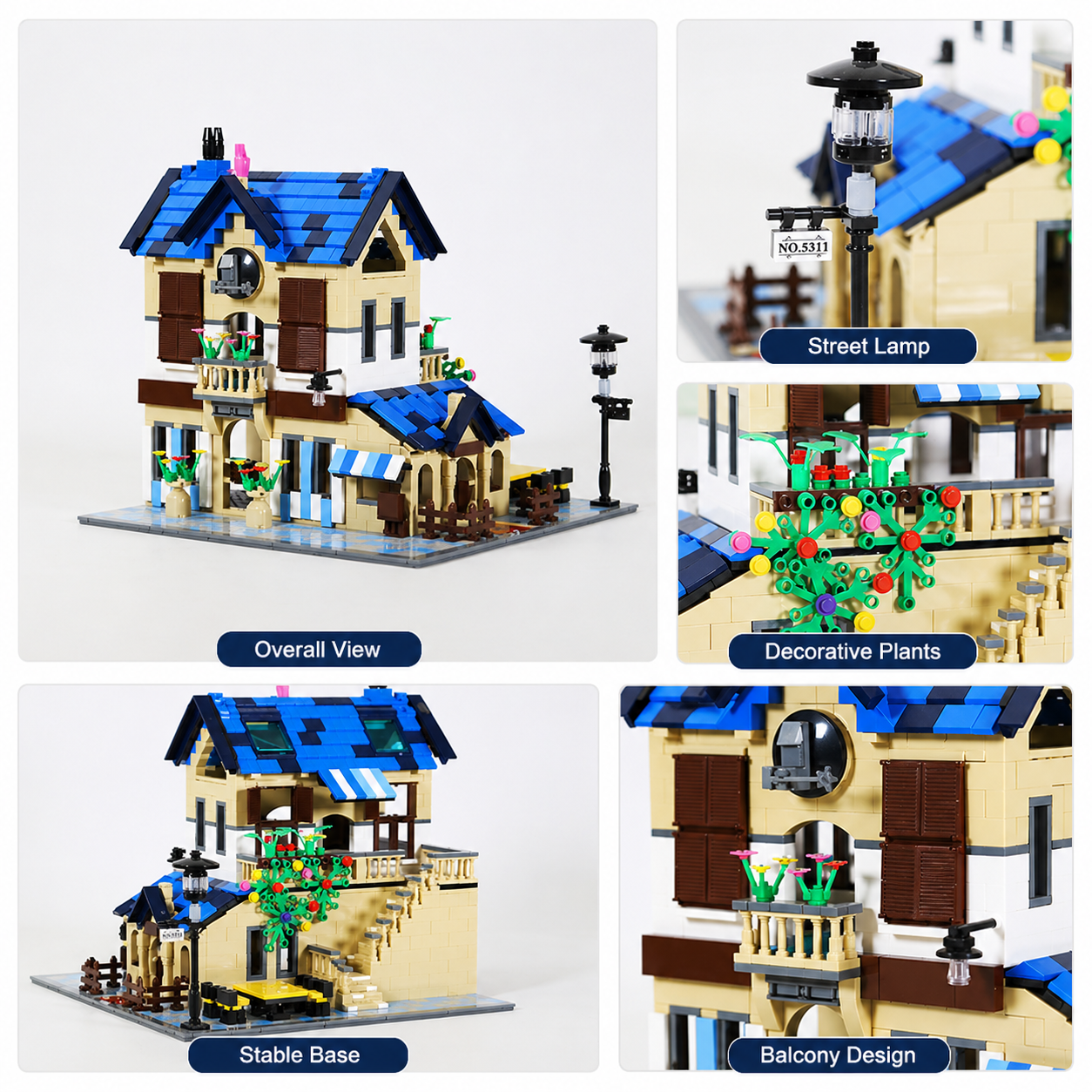 French Country Villa Building Blocks Set