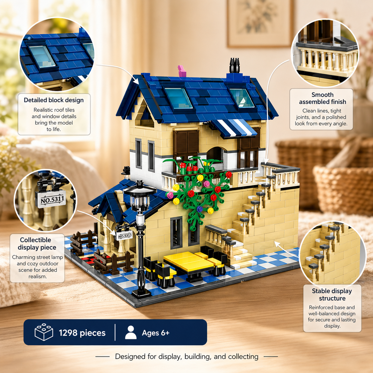 French Country Villa Building Blocks Set