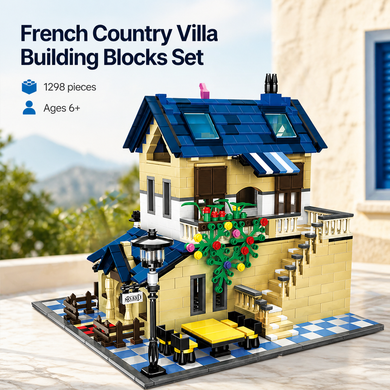 French Country Villa Building Blocks Set