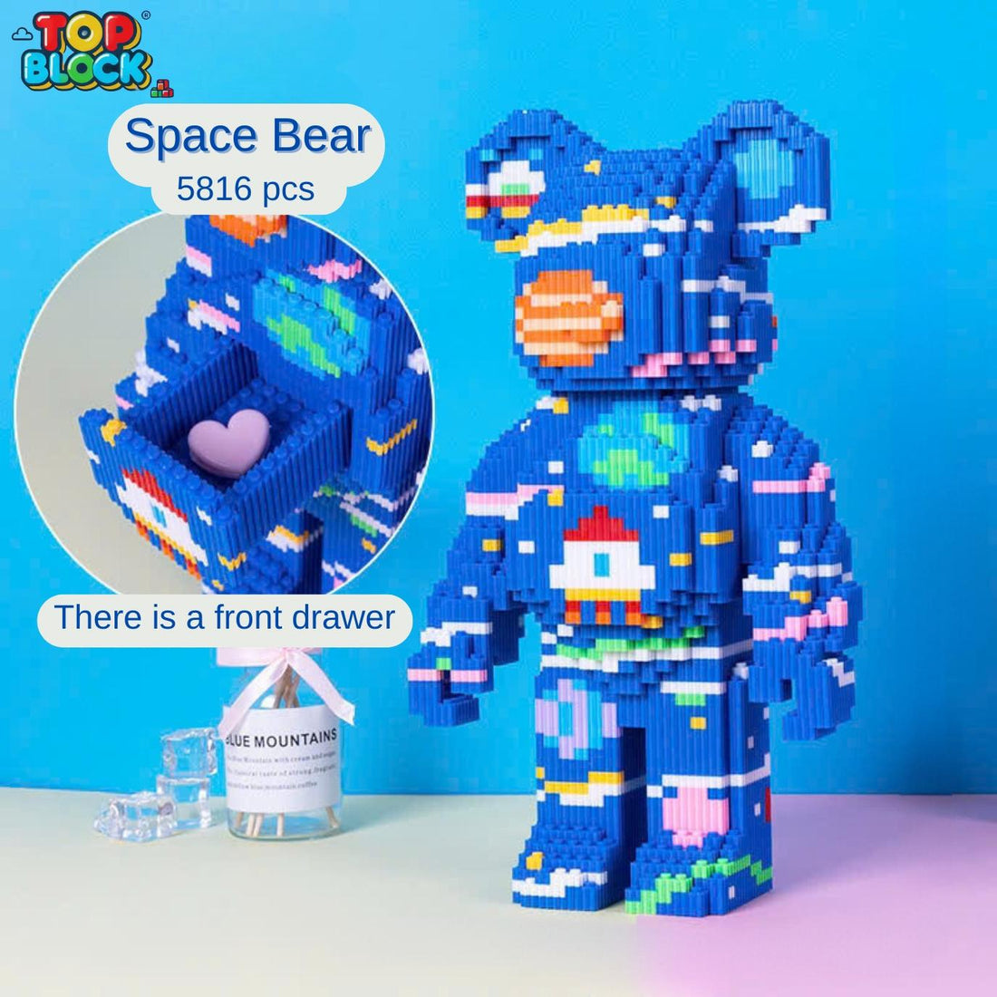 Space Man Bear Building Blocks