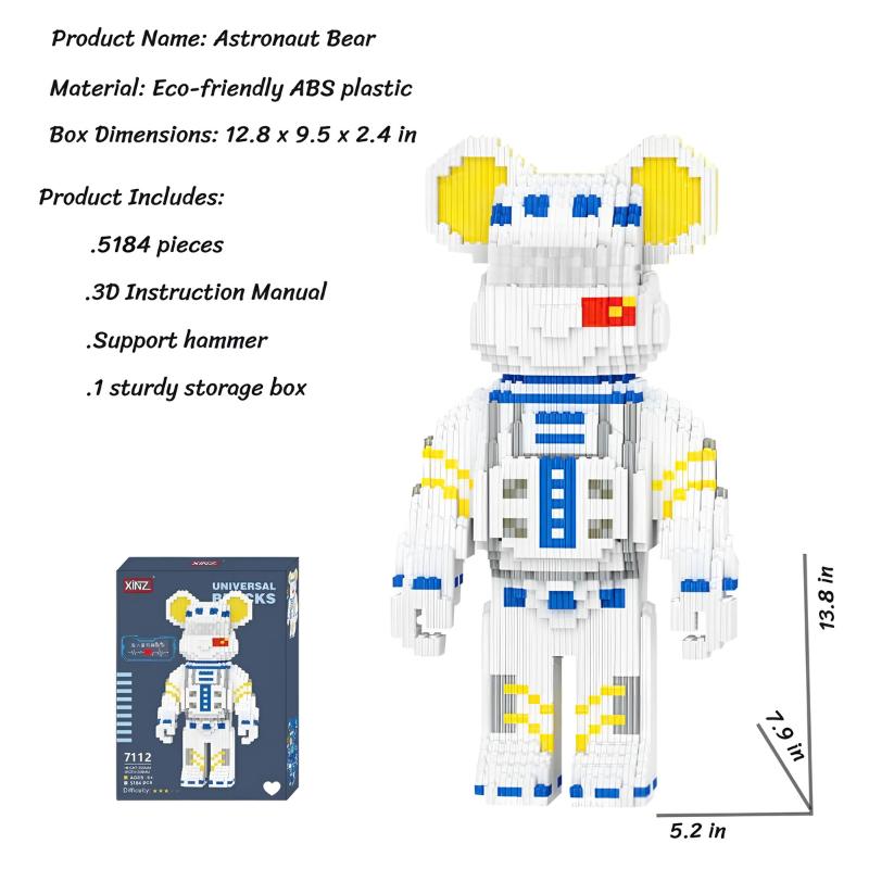 Space Travel Bear Building Block Set