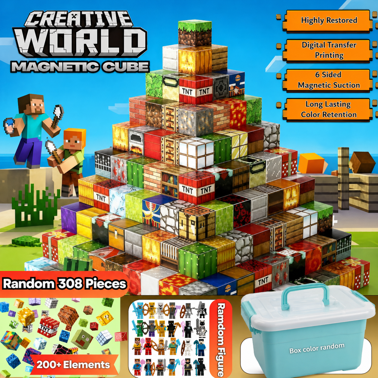 Magnetic Building Blocks Set for Kids